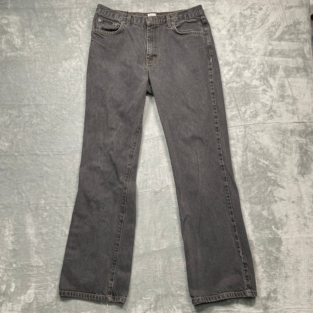 Vintage Calvin Klein Jeans Men 34 Black Straight Leg 90s Faded Denim Cotton